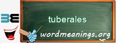 WordMeaning blackboard for tuberales